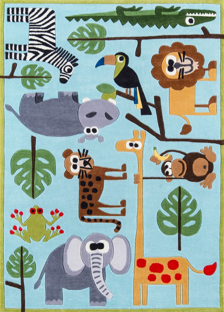 Contemporary LMOJULMJ19 Area Rug - Lil Mo Whimsy Collection 