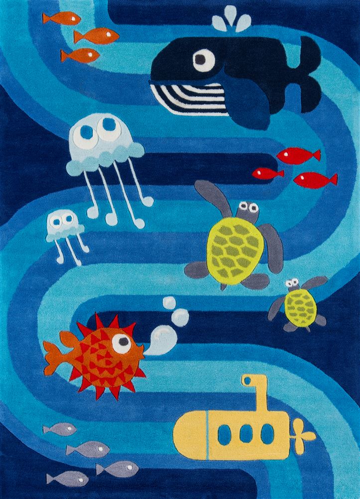 Contemporary LMOJULMJ21 Area Rug - Lil Mo Whimsy Collection 