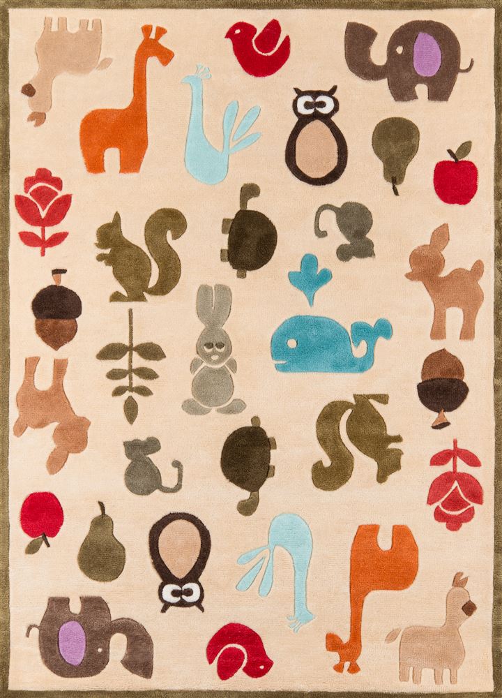 Contemporary LMOJULMJ-2 Area Rug - Lil Mo Whimsy Collection 