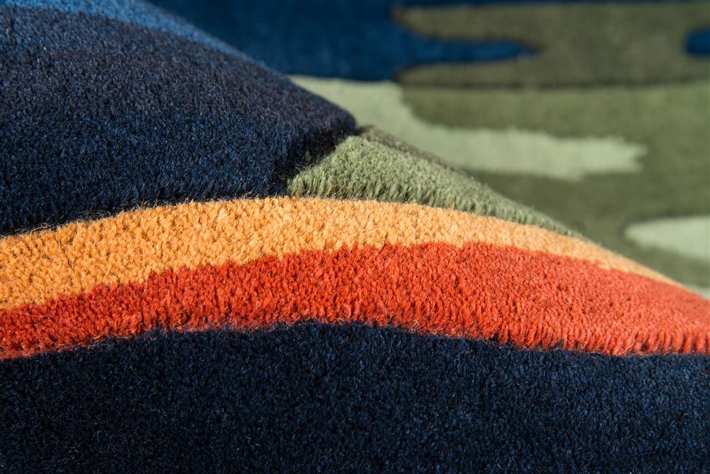 Contemporary NEWWANW-13 Area Rug - New Wave Collection 