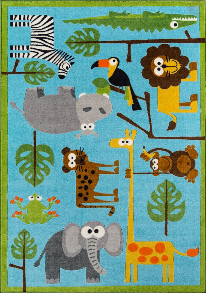 Contemporary PLAYTPLA10 Area Rug - Mini Mo Collection 