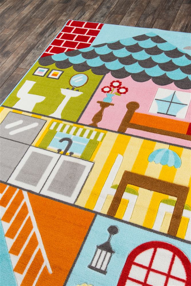 Contemporary PLAYTPLA-8 Area Rug - Mini Mo Collection 