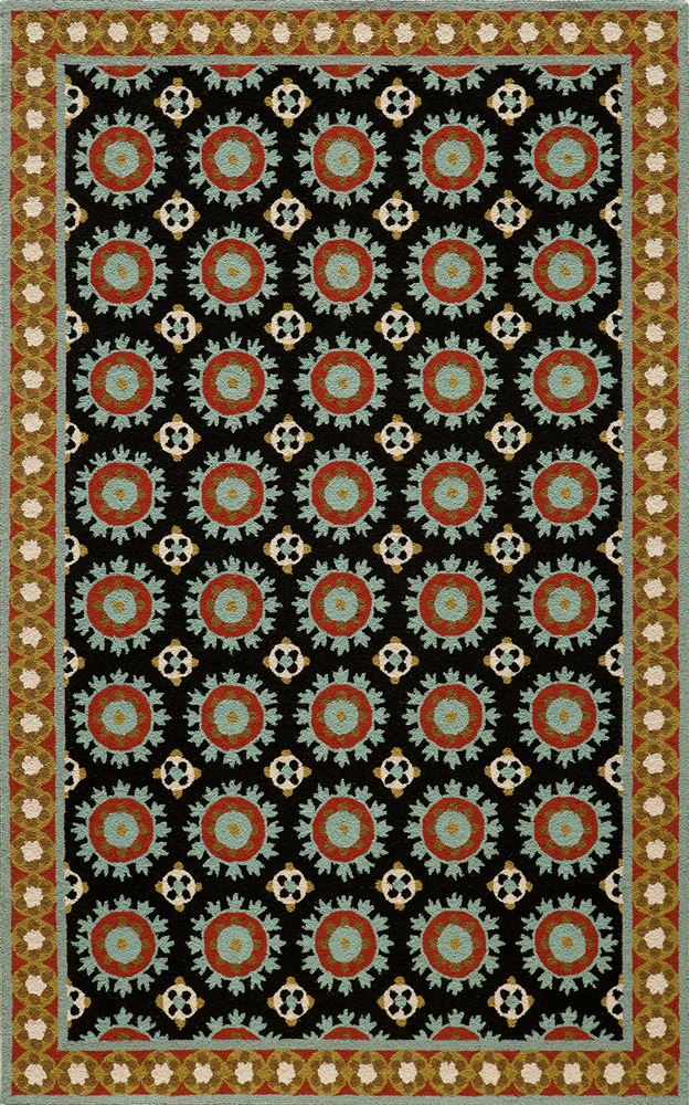 Transitional SUZHKSZI-3 Area Rug - Suzani Hook Collection 