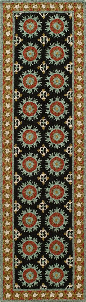 Transitional SUZHKSZI-3 Area Rug - Suzani Hook Collection 